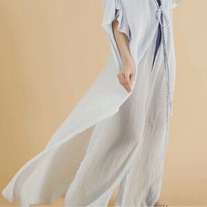 Handloom Blue Sheer Kimono